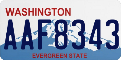 WA license plate AAF8343