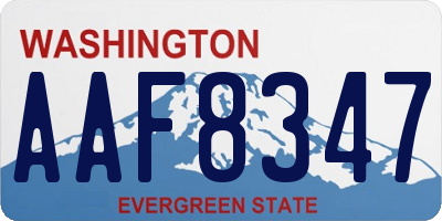 WA license plate AAF8347