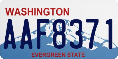 WA license plate AAF8371