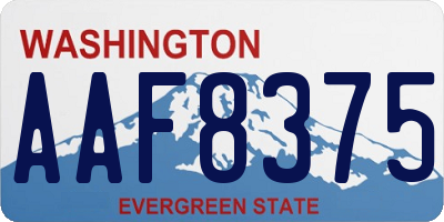WA license plate AAF8375