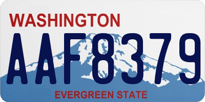 WA license plate AAF8379