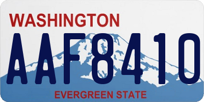 WA license plate AAF8410