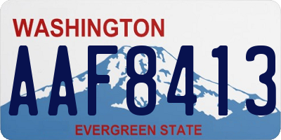WA license plate AAF8413