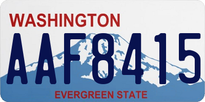 WA license plate AAF8415