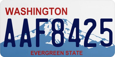WA license plate AAF8425