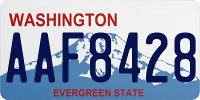 WA license plate AAF8428