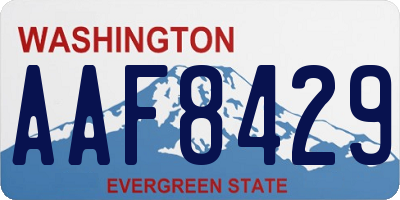 WA license plate AAF8429
