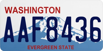 WA license plate AAF8436