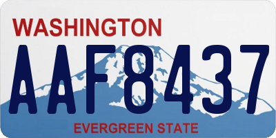 WA license plate AAF8437