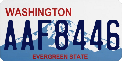 WA license plate AAF8446