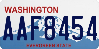 WA license plate AAF8454