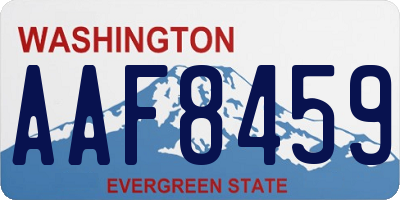 WA license plate AAF8459