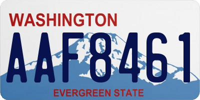 WA license plate AAF8461