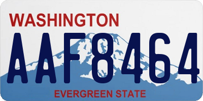 WA license plate AAF8464