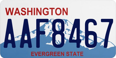WA license plate AAF8467