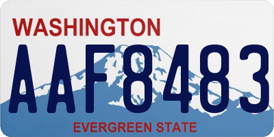WA license plate AAF8483