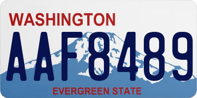 WA license plate AAF8489