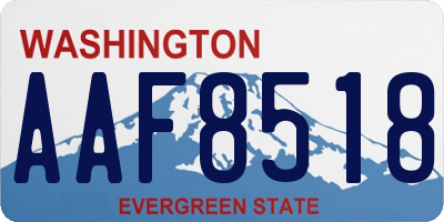 WA license plate AAF8518