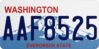 WA license plate AAF8525