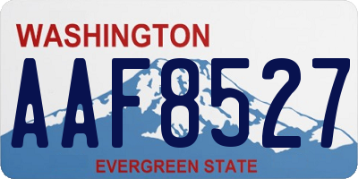 WA license plate AAF8527