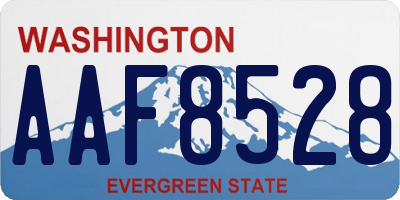 WA license plate AAF8528