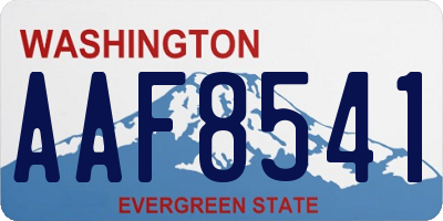 WA license plate AAF8541