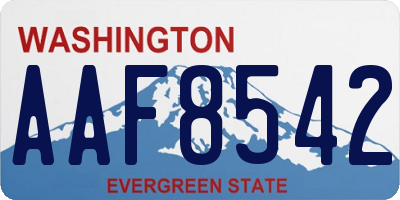 WA license plate AAF8542