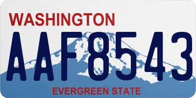 WA license plate AAF8543