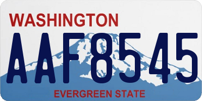WA license plate AAF8545