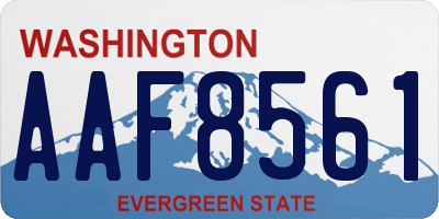 WA license plate AAF8561