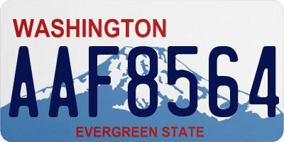 WA license plate AAF8564