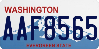 WA license plate AAF8565
