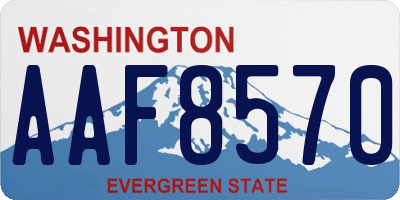WA license plate AAF8570