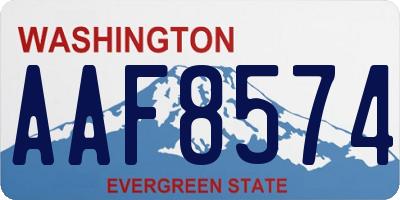 WA license plate AAF8574