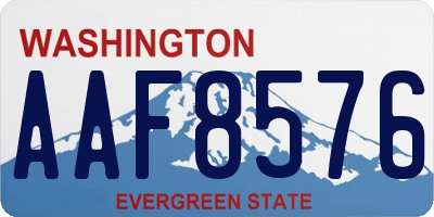 WA license plate AAF8576