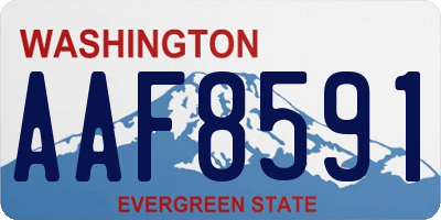 WA license plate AAF8591