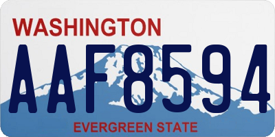 WA license plate AAF8594