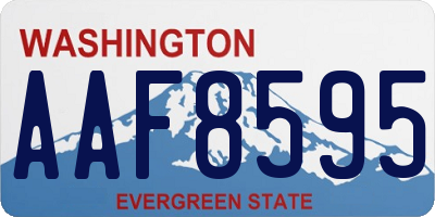 WA license plate AAF8595