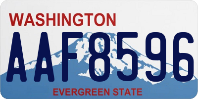 WA license plate AAF8596
