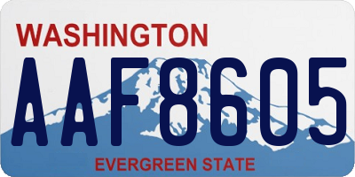 WA license plate AAF8605