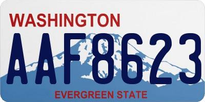 WA license plate AAF8623