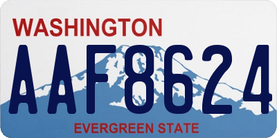 WA license plate AAF8624