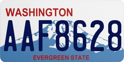 WA license plate AAF8628