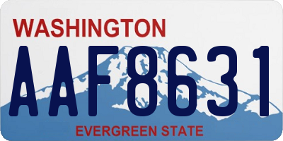 WA license plate AAF8631