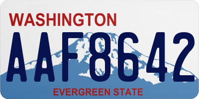 WA license plate AAF8642