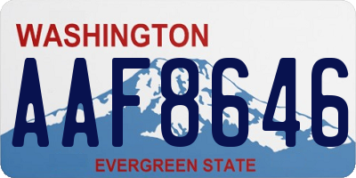 WA license plate AAF8646