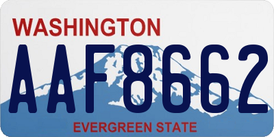 WA license plate AAF8662