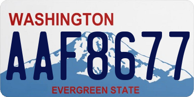 WA license plate AAF8677