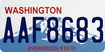 WA license plate AAF8683