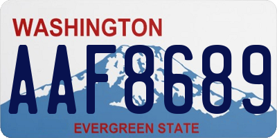 WA license plate AAF8689